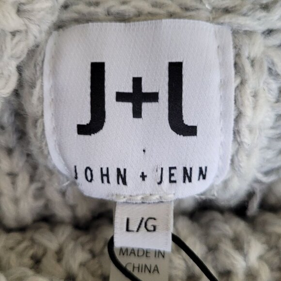 John + Jenn Grey Chunky Turtleneck Sweaterdress Size L - Picture 10 of 11